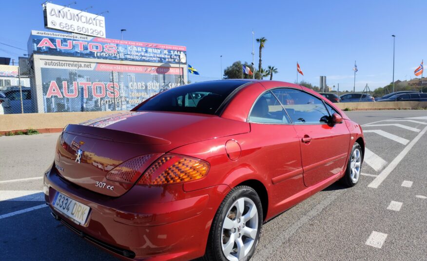 PEUGEOT 307 CC 2.0 GASOLINA 140 CV 2005 131.000 KM AUTOMATICO