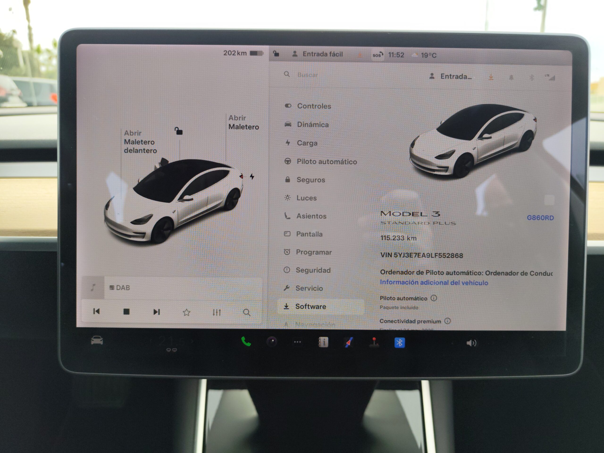 TESLA MODEL 3 STANDART PLUS  258 CV 335 KM AUTONOMIA 121.000 KM  2019 AUTOMATICO