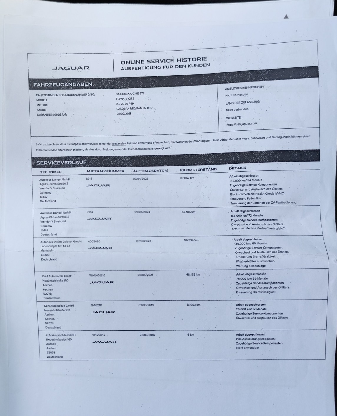 JAGUAR F-TYPE 2.0 GASOLINA 300 CV SOLO 71.000 KM 2018 AUTOMATICO