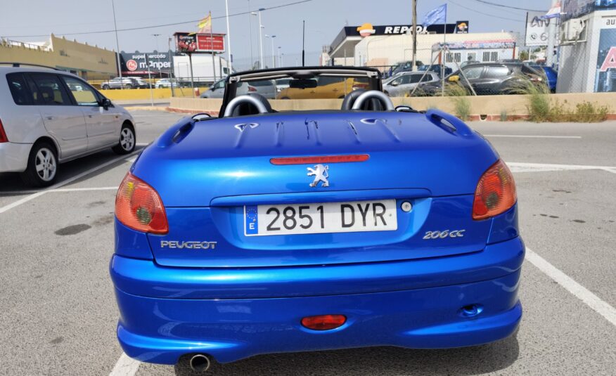 PEUGEOT 206cc 1.6 GASOLINA 109 CV 153.000 KM 2006 AUTOMATICO