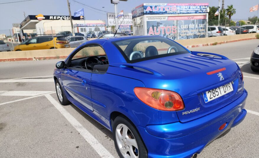 PEUGEOT 206cc 1.6 GASOLINA 109 CV 153.000 KM 2006 AUTOMATICO