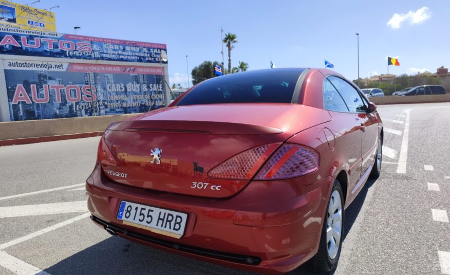 PEUGEOT 307cc 2.0 GASOLINA 140 CV 103.000 KM 2006 MANUAL CABRIO