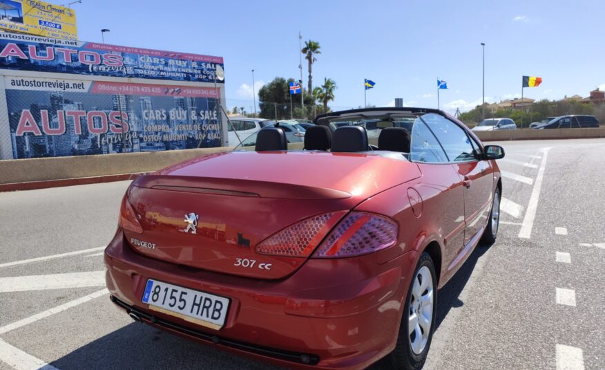 PEUGEOT 307cc 2.0 GASOLINA 140 CV 103.000 KM 2006 MANUAL CABRIO