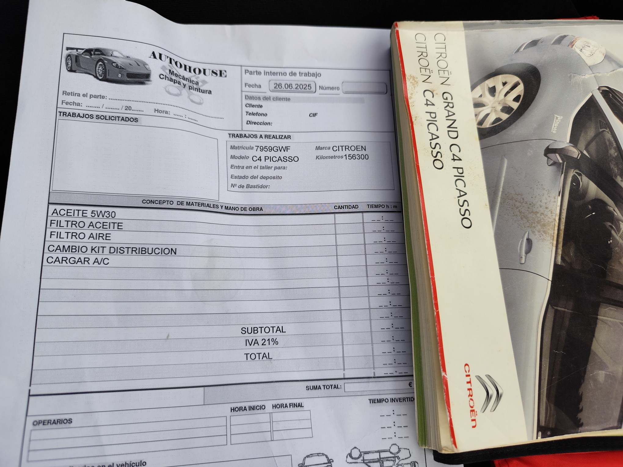 CITROEN C-4 PICASSO 1.6 GASOLINA 150 CV 2010 156.000 KM AUTOMATICO