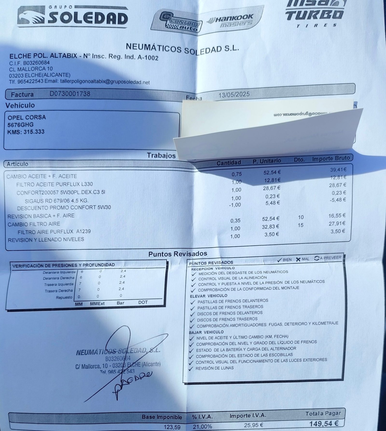 OPEL CORSA 1.3 DIESEL 75 CV 333.000 KM 2008 MANUAL — SIN GARANTIA—